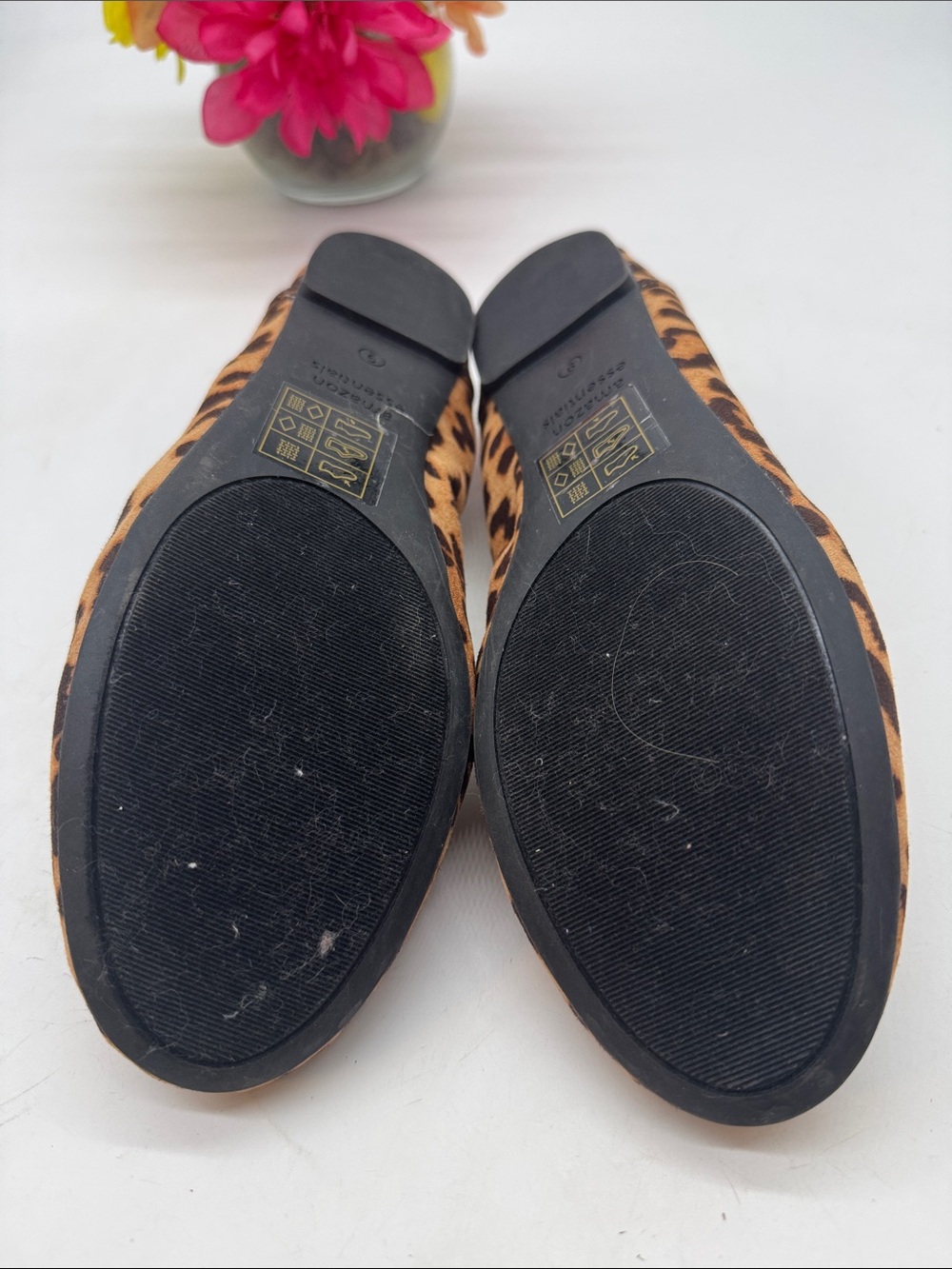 Amazon Essentials Leopard Print Ballet Flats - Tan & Black BFL10086 - Picture 5 of 7